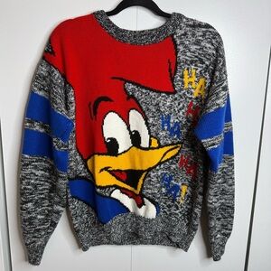 Vintage Universal Studios Woody Woodpecker Knit Sweater Ha Ha Ha